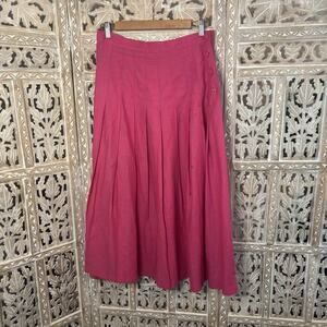 Vintage Avon Fashions Skirt Pink Midi Modest Cottagecore Prairie Pleated 15/16